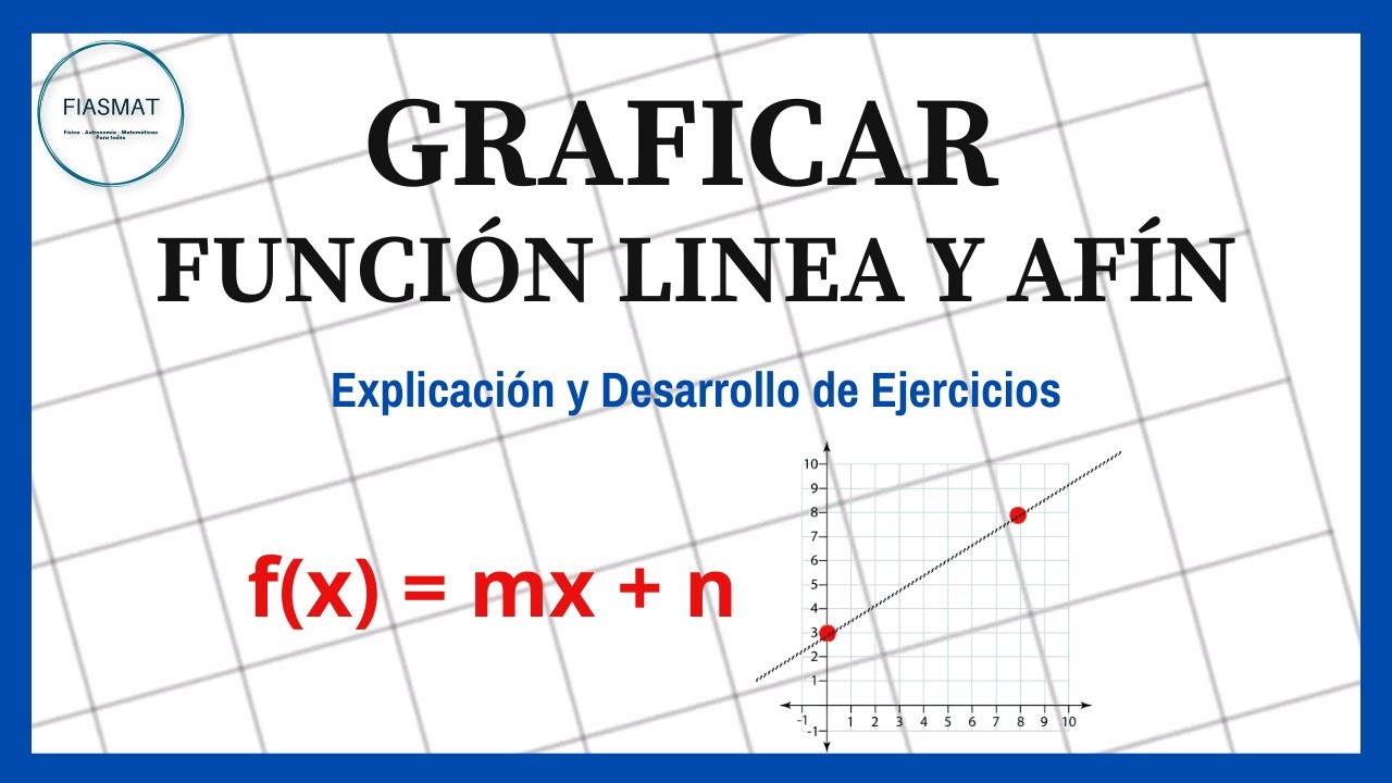 Cómo GRAFICAR una Función Lineal y Afín Paso a Paso || Método Rápido Pendiente e Intercepto