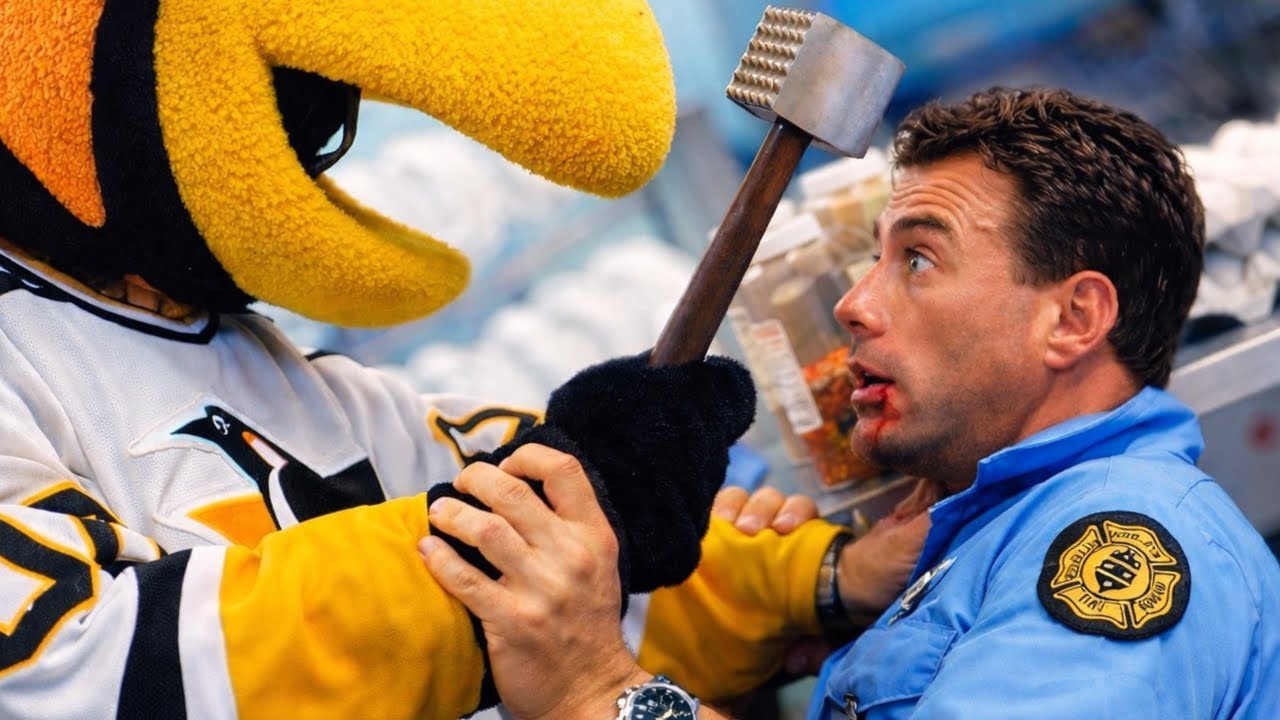 Jean Claude Van Damme VS The Pittsburgh Penguins Mascot | Sudden Death (1995) 4K Clip