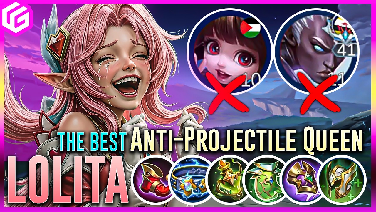 Best Anti Projectile Queen 🔥 Lolita Roamer best build | MLBB Immortal Lolita Xborg Atlas Gameplays