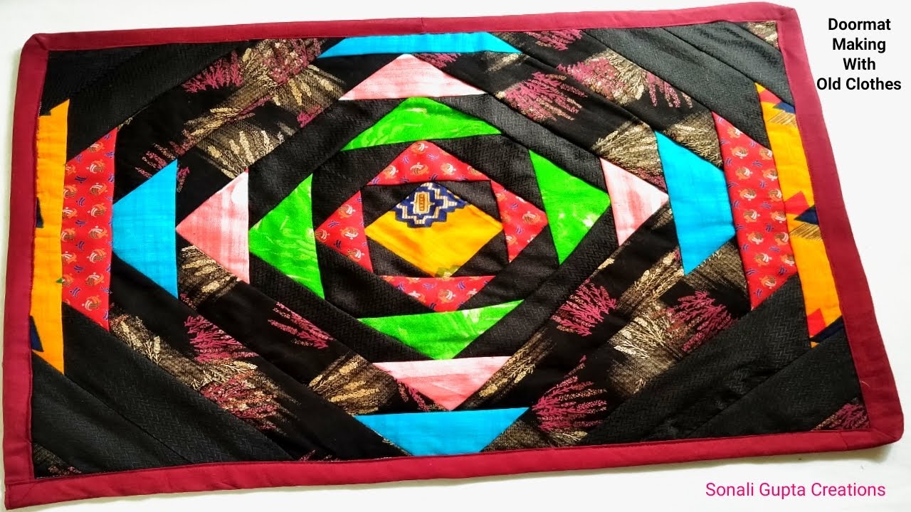 DIY Super Easy Doormat Idea/Paydan Banane Ka Tarika/Doormat Making At Home/Doormat With Old Clothes