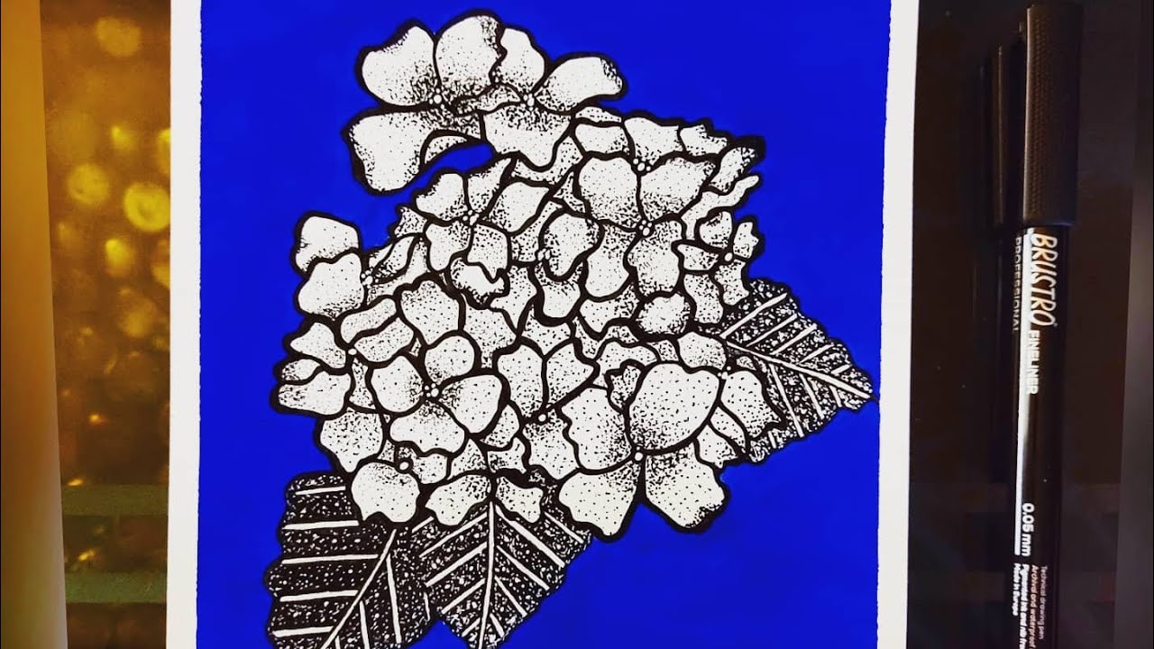 Hydrangea Art | Floral Artwork | Instinctive art attack by Anubha