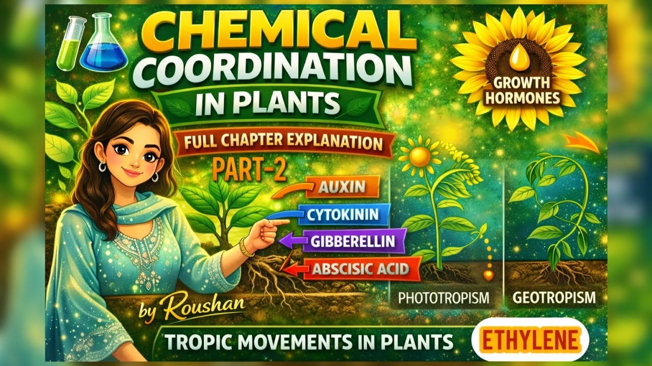 Chemical coordination in plants-part2 | full chapter explaination | class10