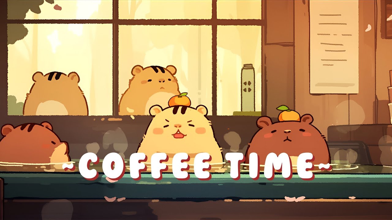 Capybara Lofi Music Station - Chill Jazz Beats to Relax/Study ~ Soothing Ambiance ~ 🌸 ☕