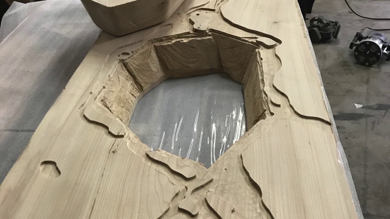 Epoxy River Sink with Islands