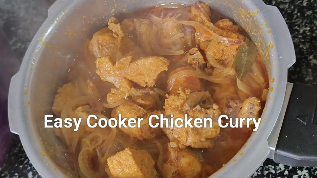 Easy Cooker Chicken Curry | One Whistle Chicken Recipe | Tawa Roast Finish 🍗