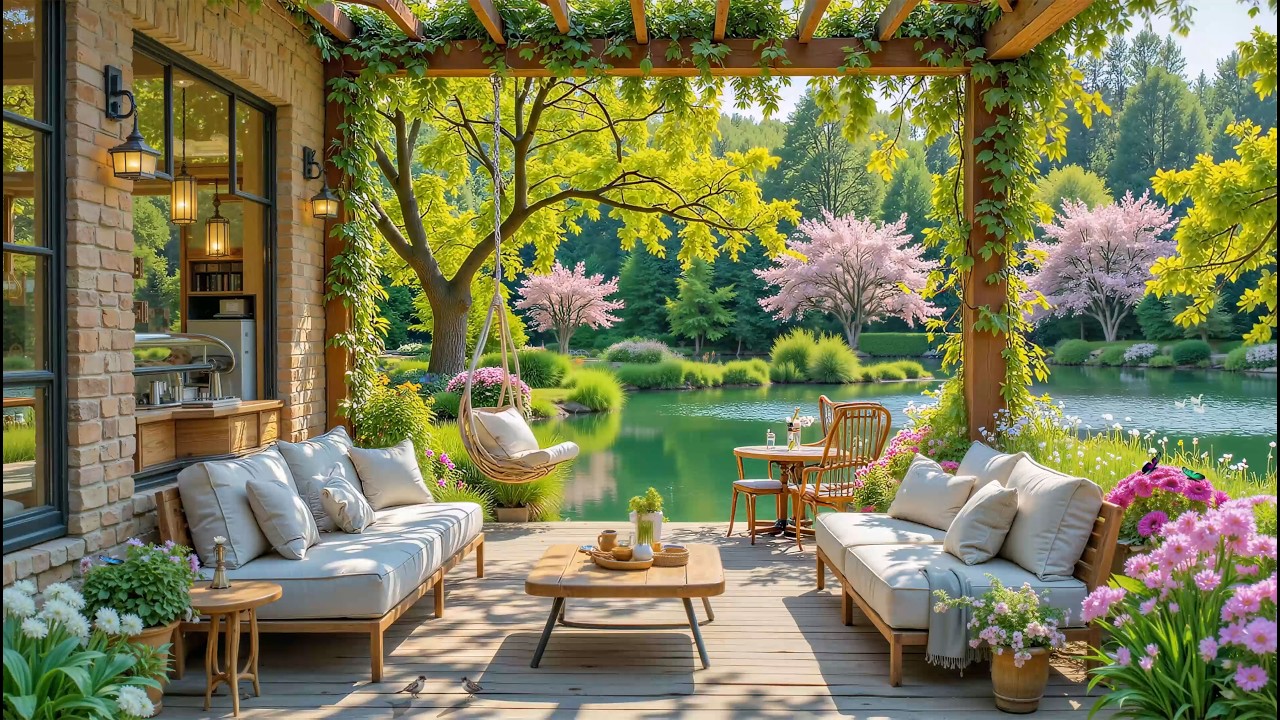 Tranquil Piano with Spring Sunlight Ambience 🍃 Cozy Nature Balcony for  Up Mood & Deep Healing