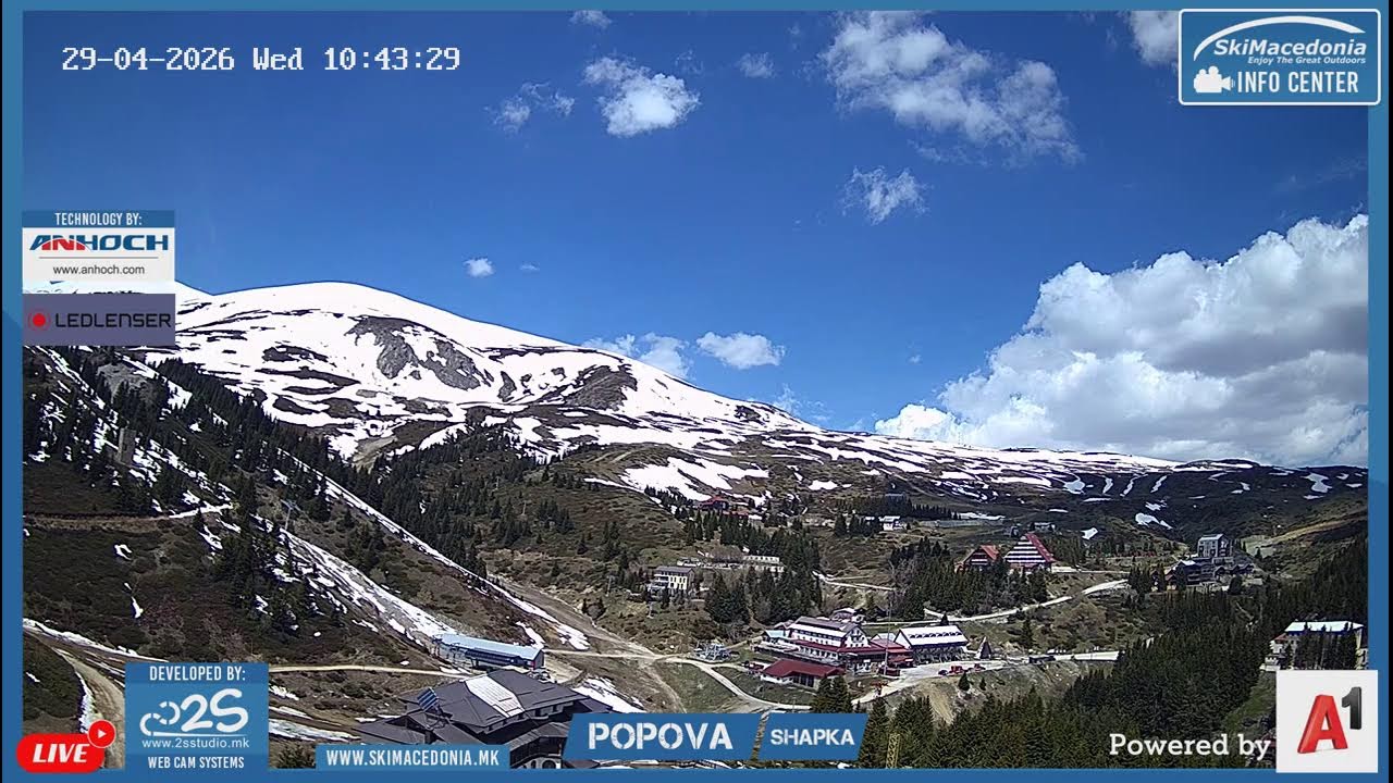 Popova Sapka Live Camera by 2S, Ski Macedonia and A1