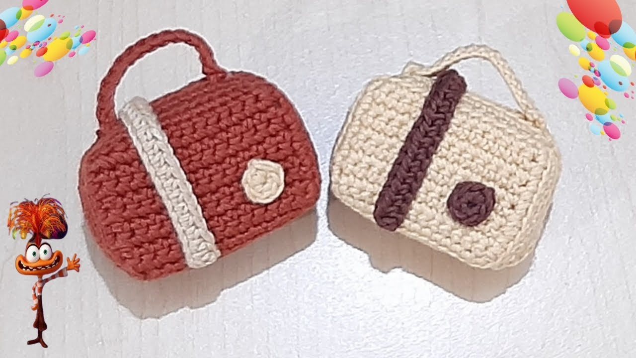 👜 MALETA DE UTILERIA PARA ANSIEDAD AMIGURUMI FACIL / TUTORIAL PASO A PASO 👜