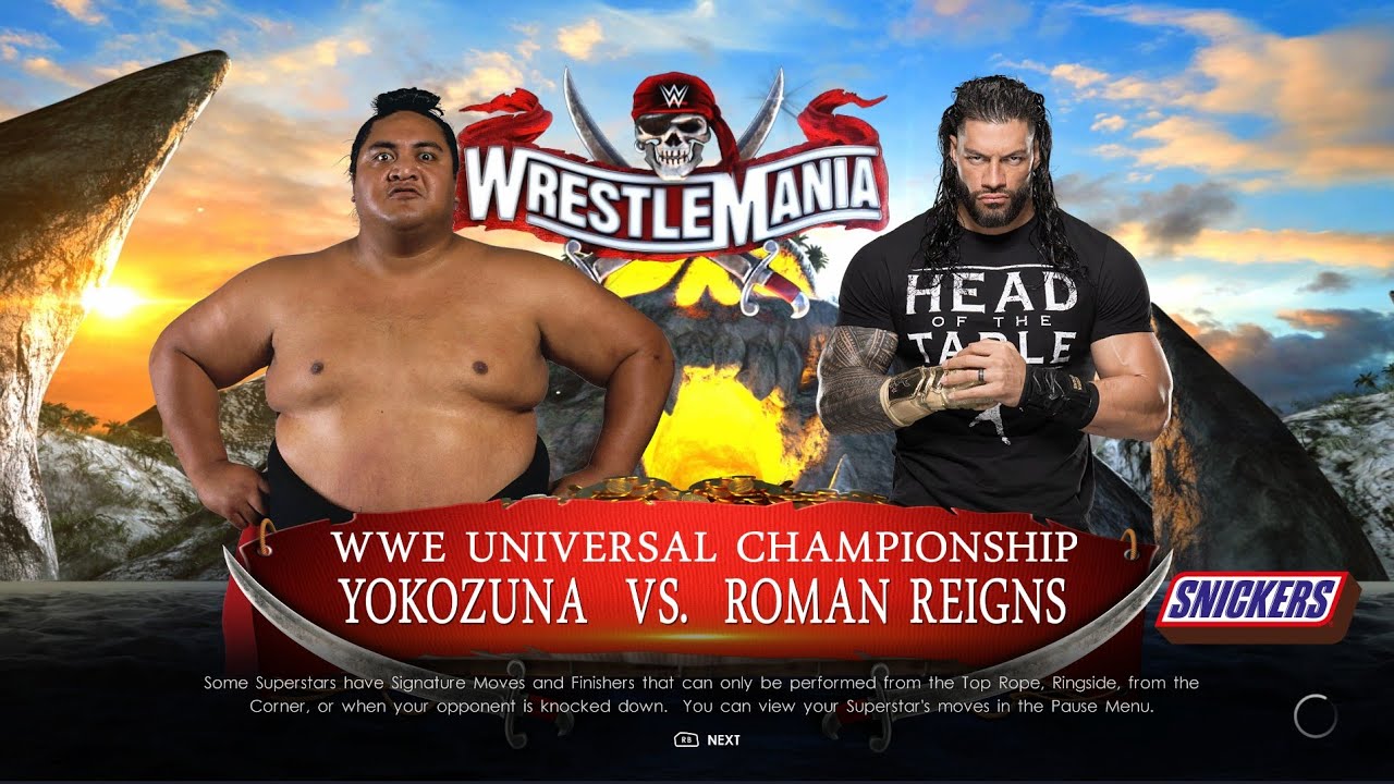 Roman Reigns vs Yokozuna (SD world title) @WWE @WWEGames