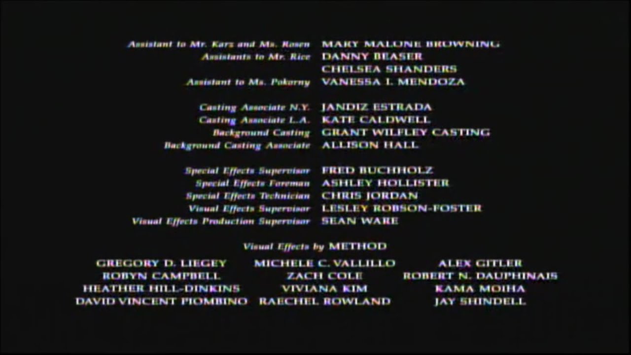 New Year's Eve (2011) End Credits (Starz Encore 2025)