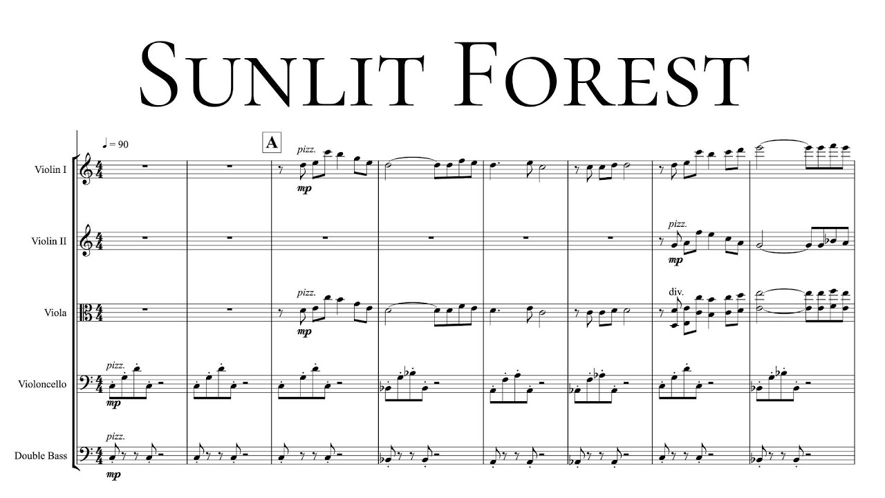 Sunlit Forest - Sheet Music/Score 【original composition】 [No AI]