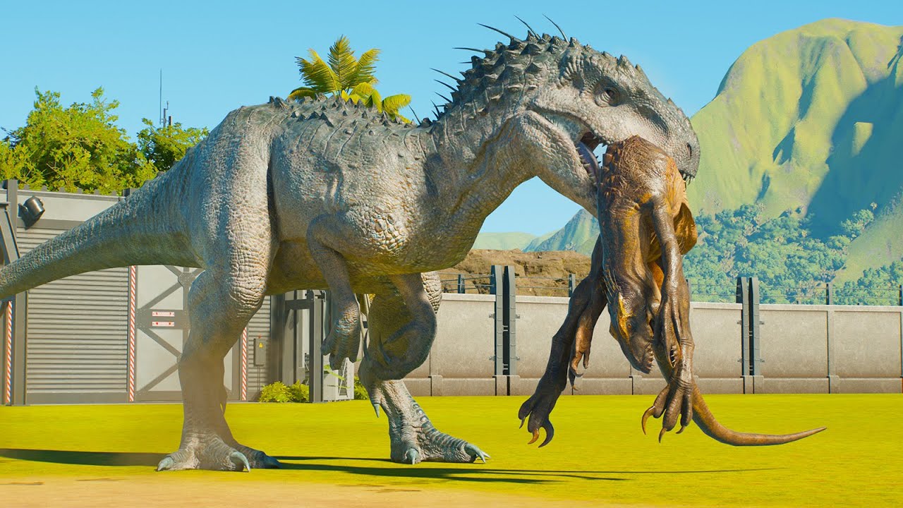 INDOMINUS REX DEATH RUN ON ISLA NUBLAR - Jurassic World Evolution 3