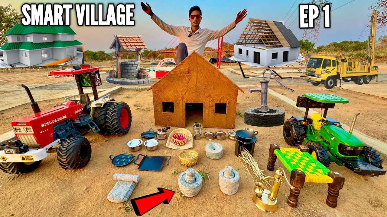 I Build A Mud Home in Village with RC Cars & Trucks - Part 1 - Chatpat toy TV