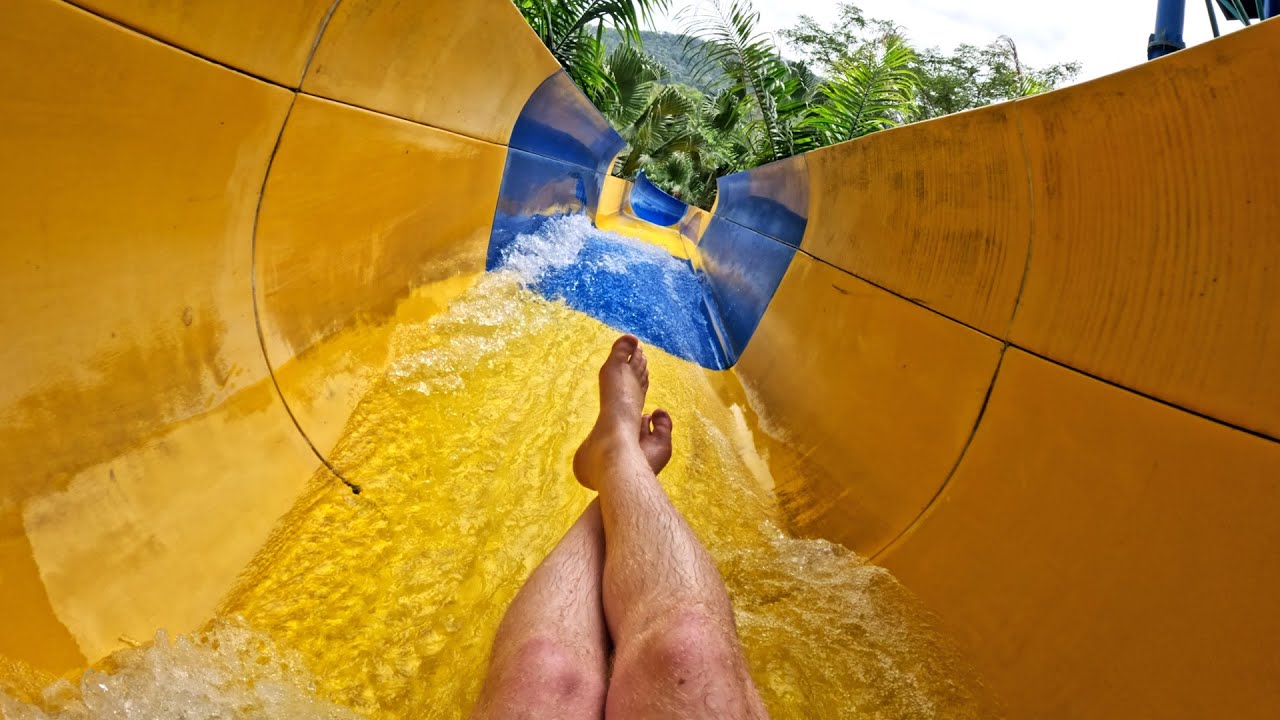 Very Long Inner Tube Slide at ESCAPE Park Penang | Tubby Rapids