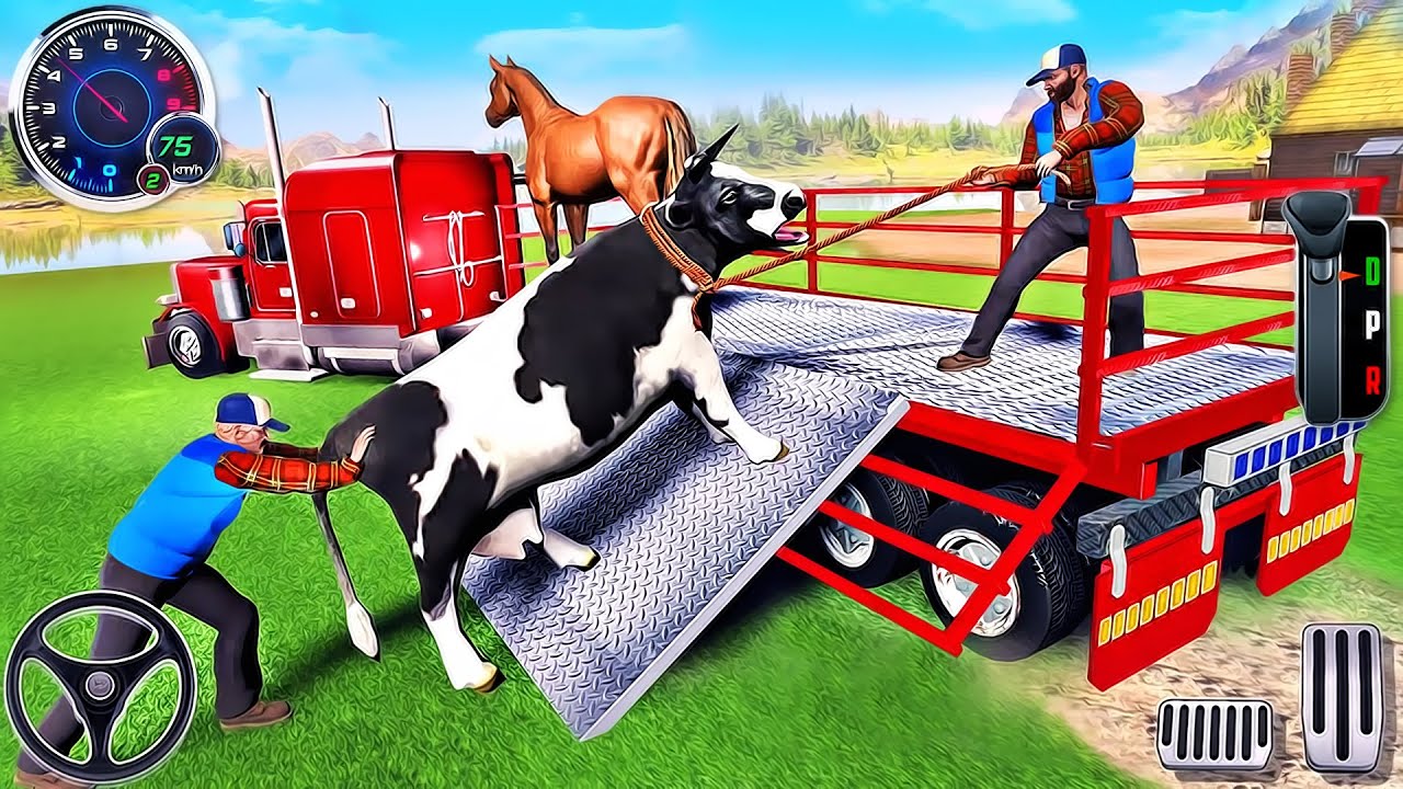Farm Animal Truck Transport Simulator - Real Tractor Zoo Transporter Driving - Android GamePlay