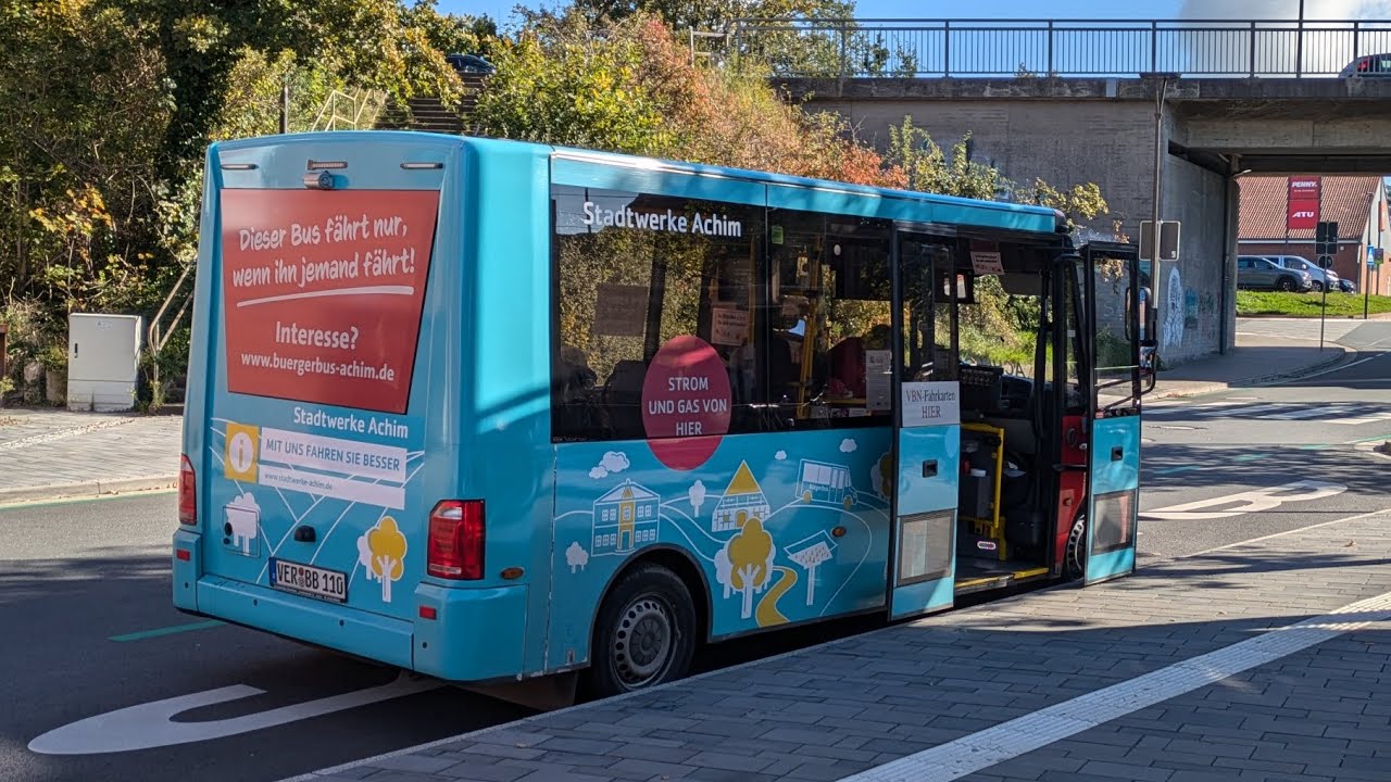 Achim Bus|Mitfahrt im Achimmobil auf der 793🔄 von Bahnhof Achim bis Bahnhof Achim