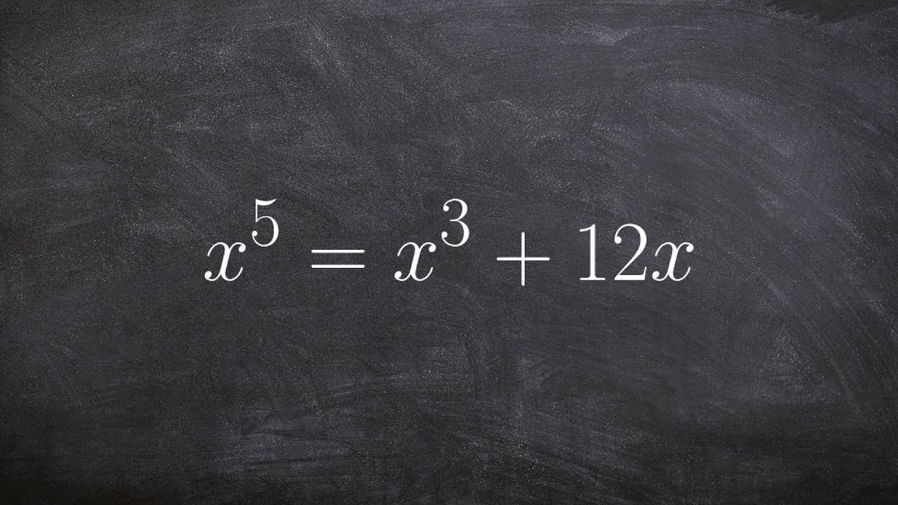 Learn How to Solve a Polynomial Equation to a Higher Degree by Factoring