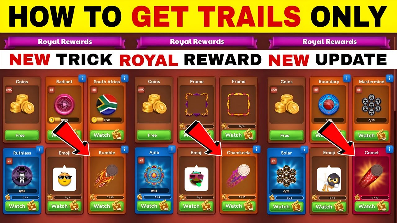 Carrom Pool Royal Rewards Event Free Trails New Trick ✅ | Star Carrom