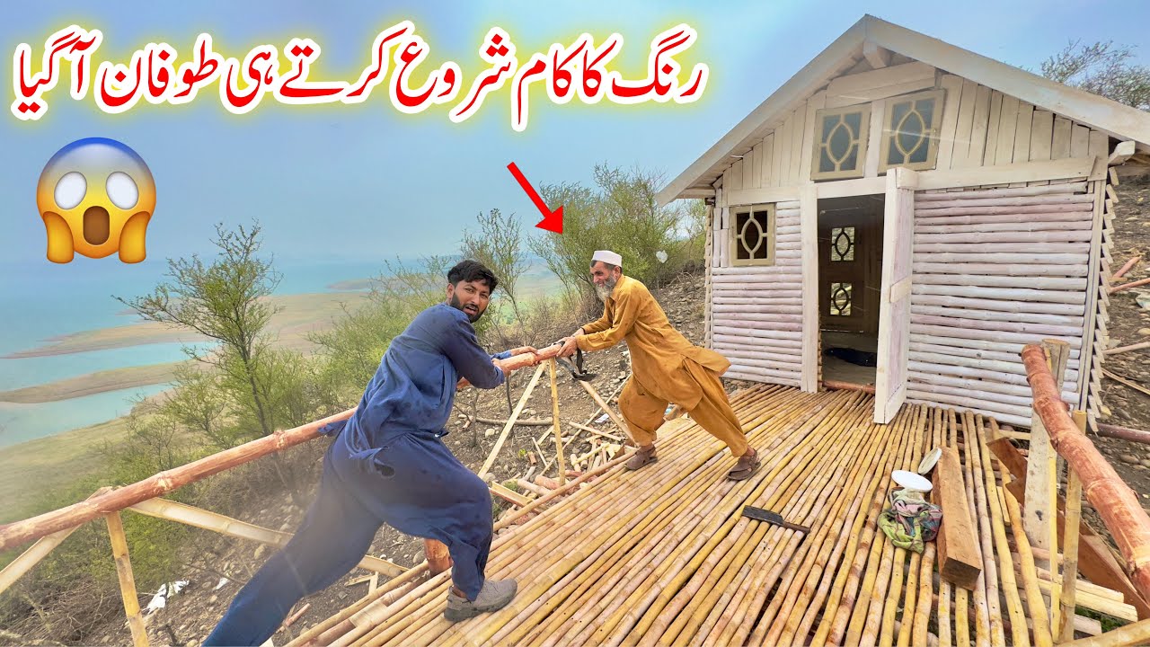 Kashmiri Wood House Paint Work Started 😍 | P 27