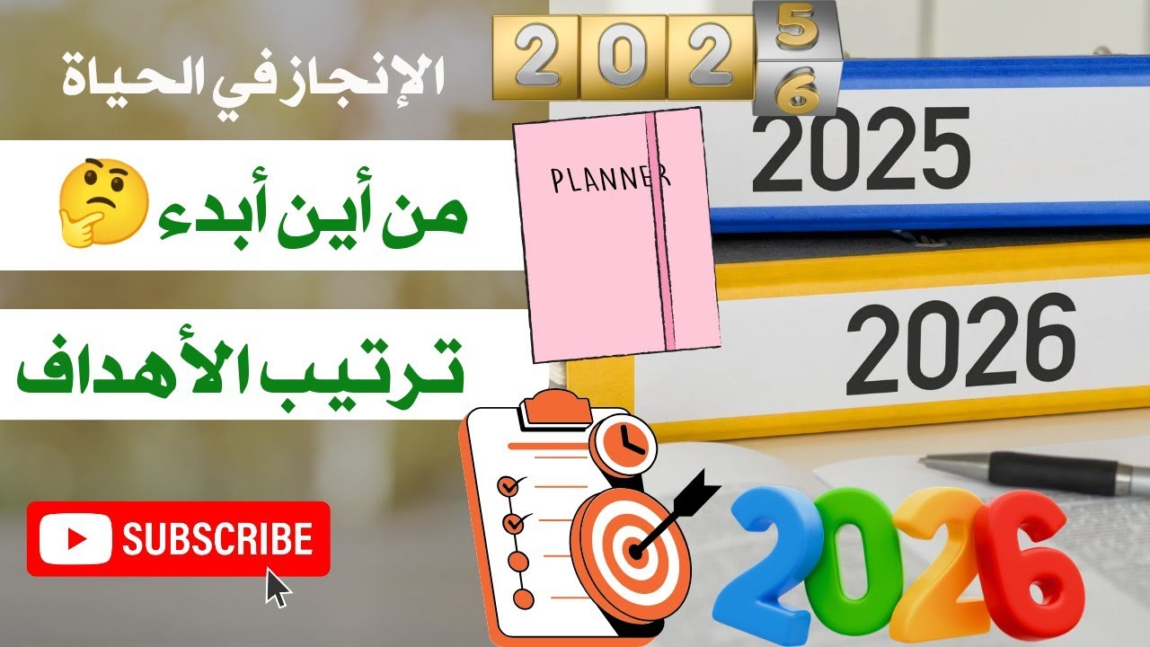 من أين أبدء ترتيب حياتي🤔 ترتيب الأهداف حسب الأولويات💯 التخطيط الناجح planning for succes💯 goals 2026