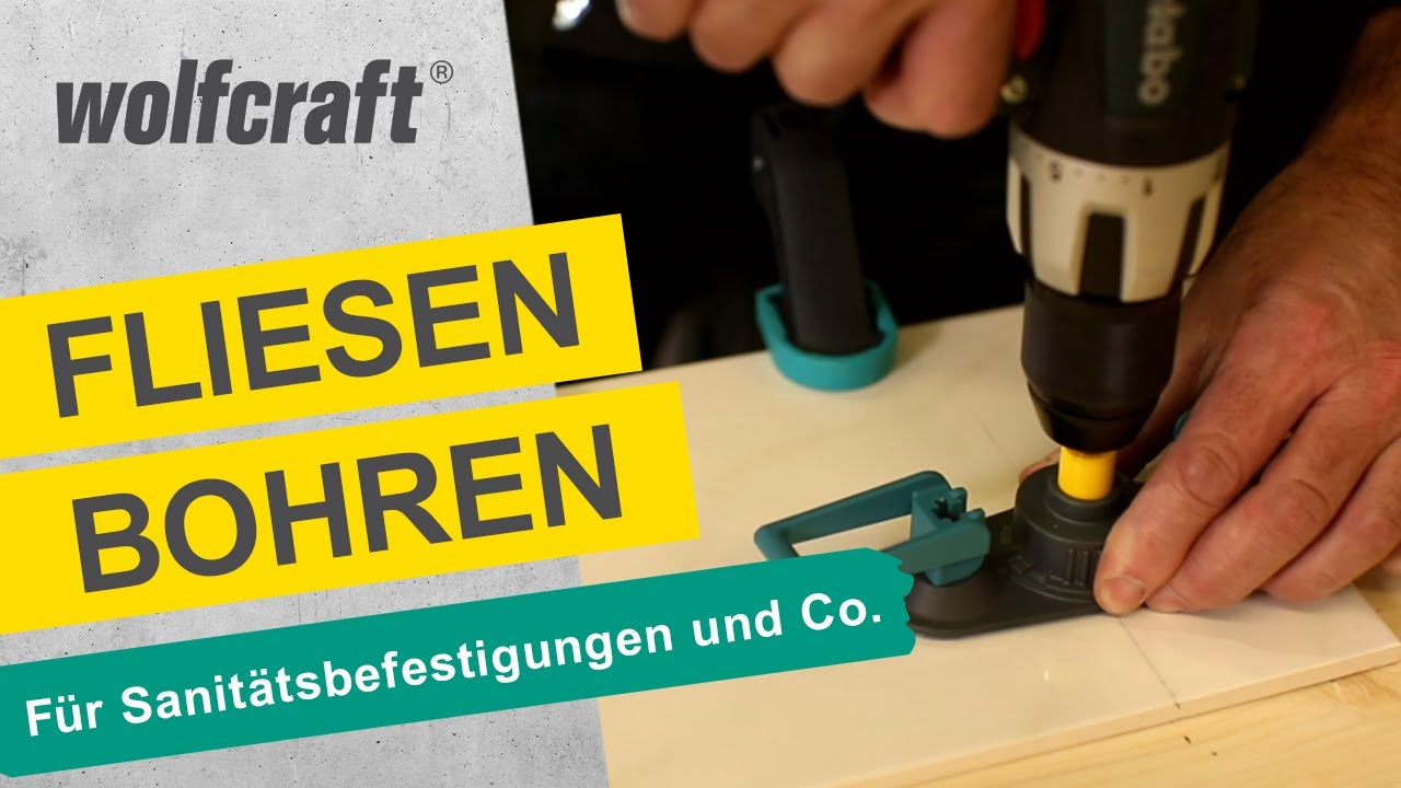 Bohrkronen-Set f&uuml;r Fliesen: F&uuml;r Sanit&auml;tsbefestigungen und Kabeldurchf&uuml;hrungen | wolfcraft