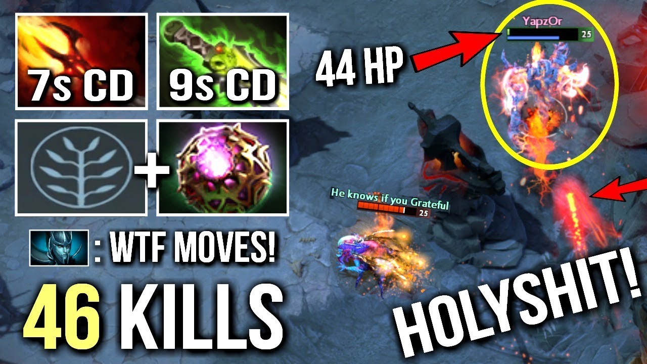 EPIC Pro Shadow Fiend Combo Eul's WTF Jukes and Moves by Yapzor Insane Gameplay 7.07 Dota 2