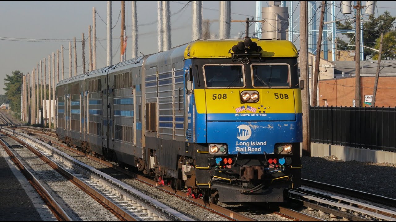 HD/60p: LIRR Columbus Day Morning Rush Hour at New Hyde park