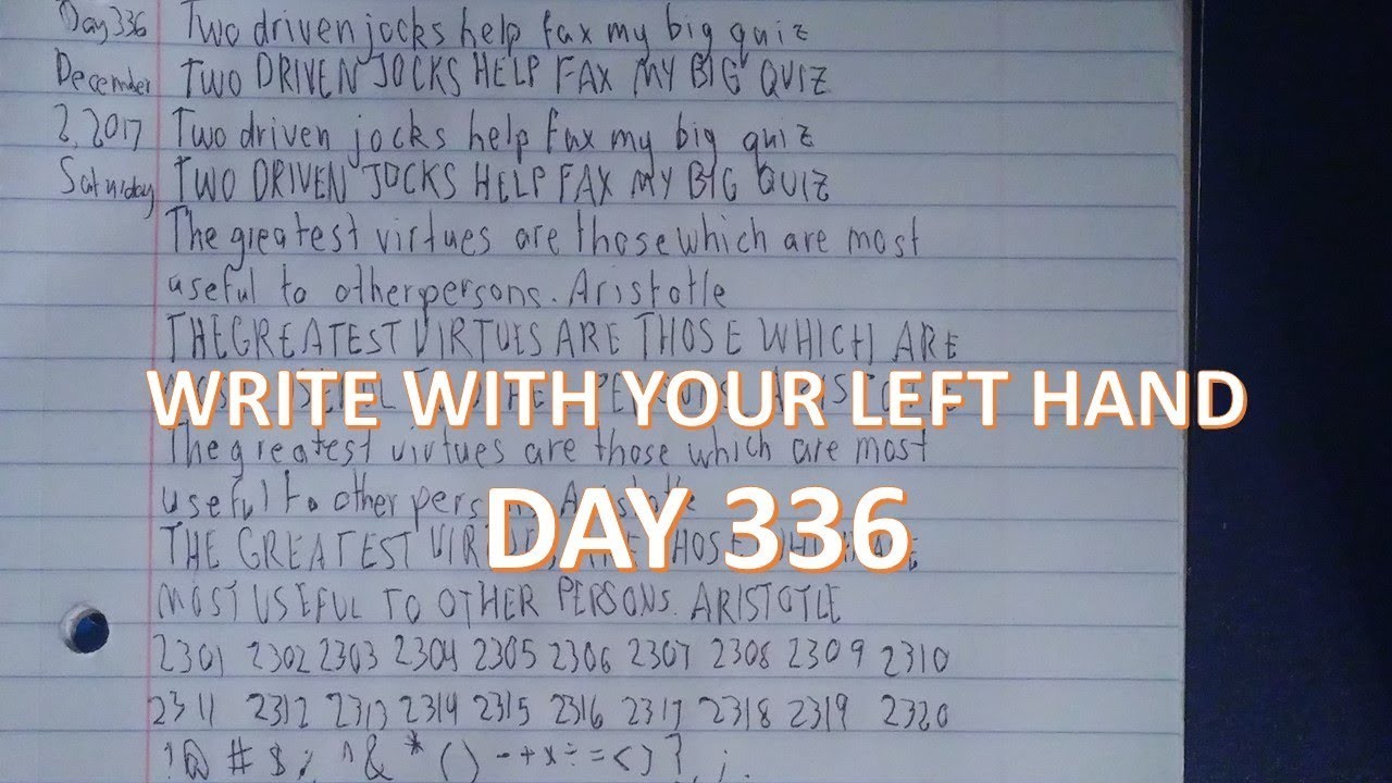 Learn to Write with your Left Hand | DAY 336