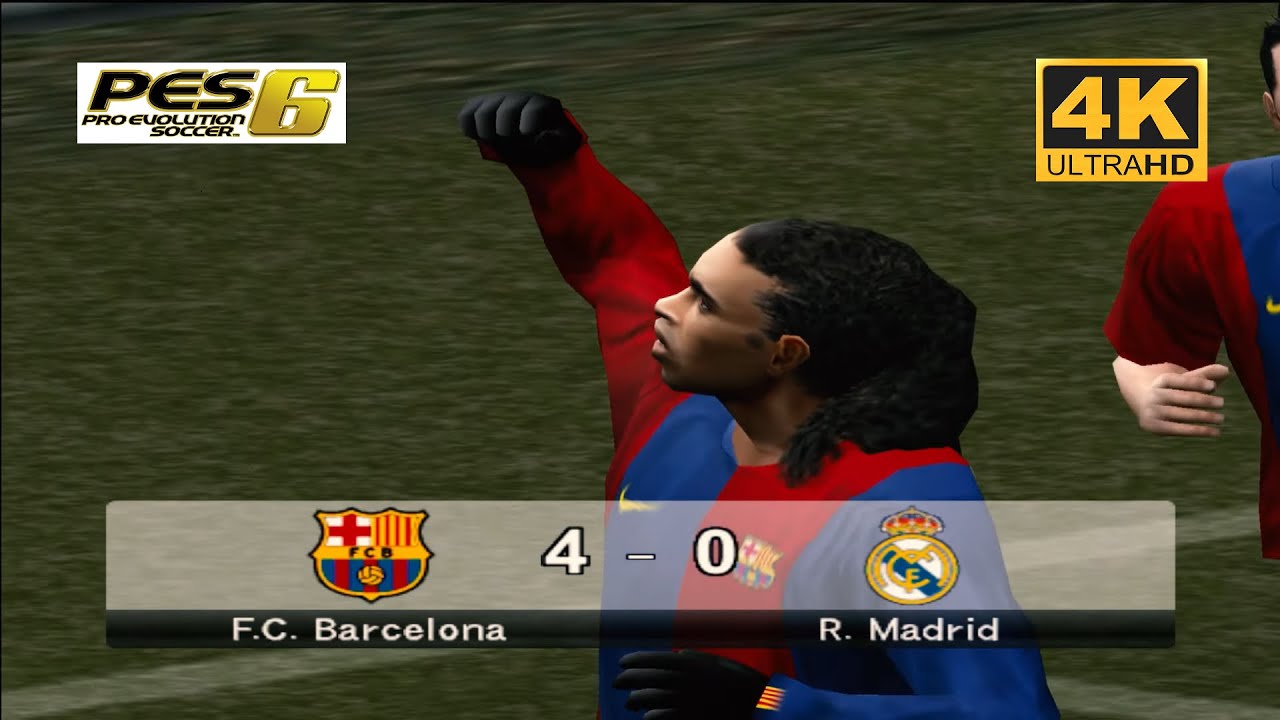 Pro Evolution Soccer 6 | Barcelona vs Real Madrid | 4K60FPS