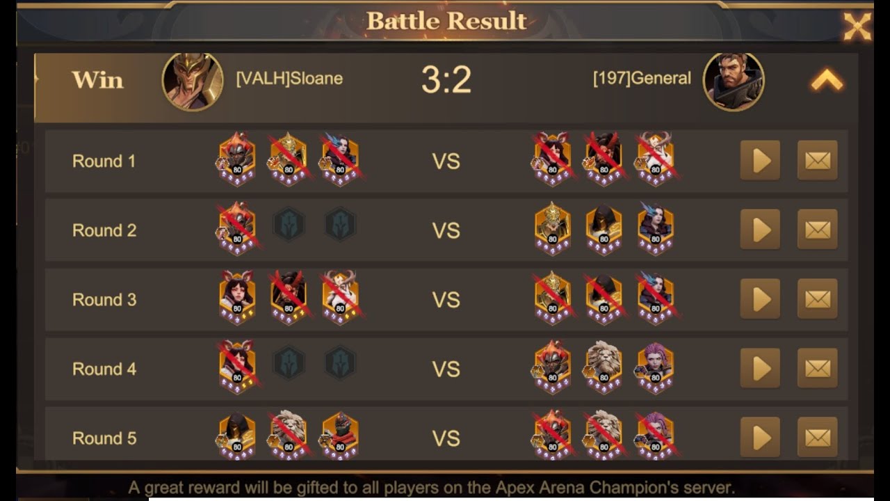 Land of Empires: confronting stronger players in arena