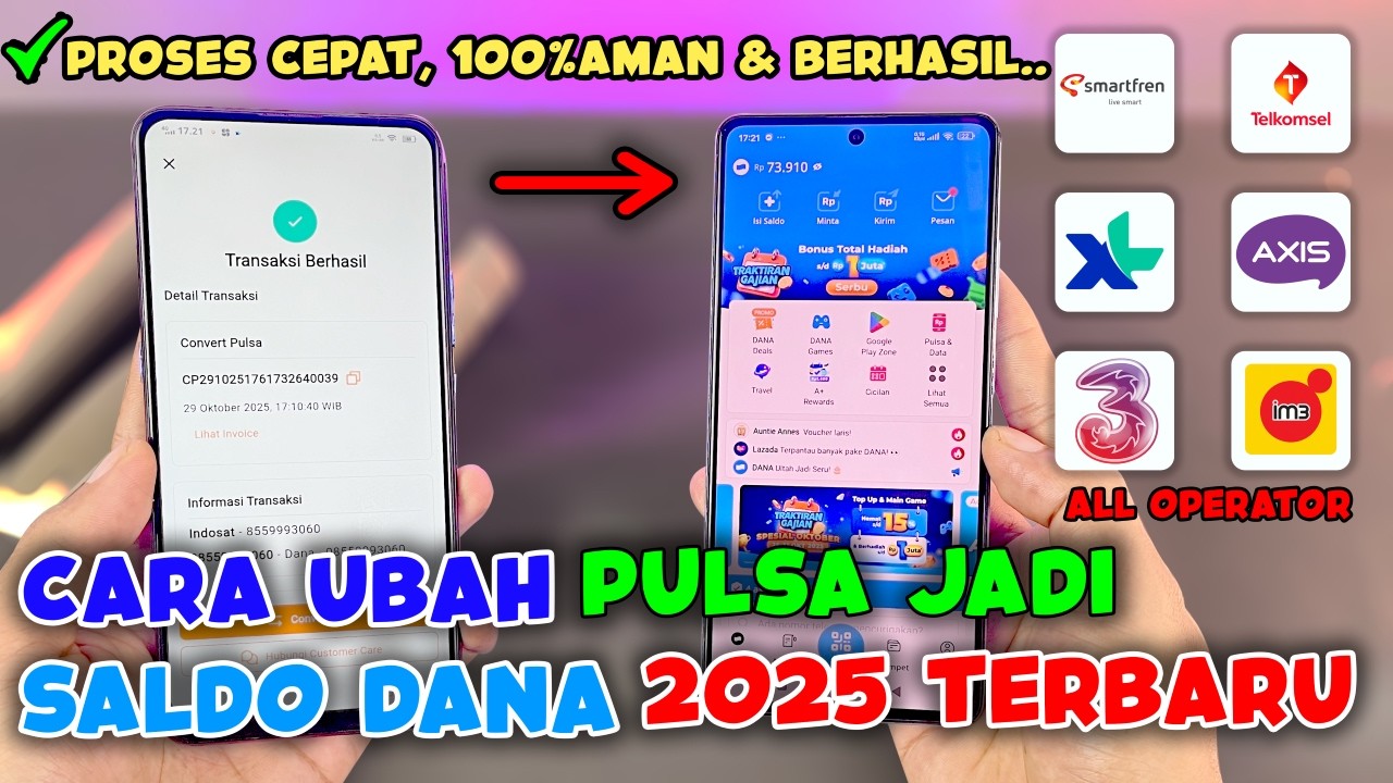 CARA UBAH PULSA JADI SALDO DANA 2025 100% AMAN & BERHASIL