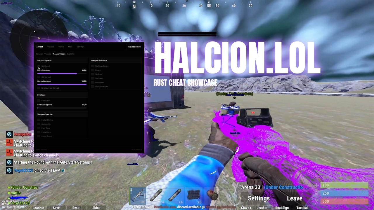 rust cheat external showcase (ft. Halcion.lol)