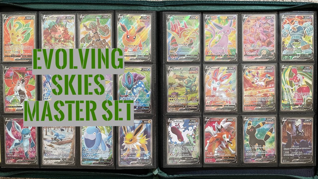 Pokemon Evolving Skies Complete Master Set - 369 Cards + 3 Exclusives - Rayquaza VMAX & Eeveelutions