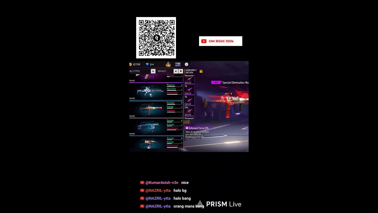 OM RISHI IS LIVE | FREEFIRE GAMEPLAY | uid cheq  #freefire #livegamplay #shortlive #omrishi100k