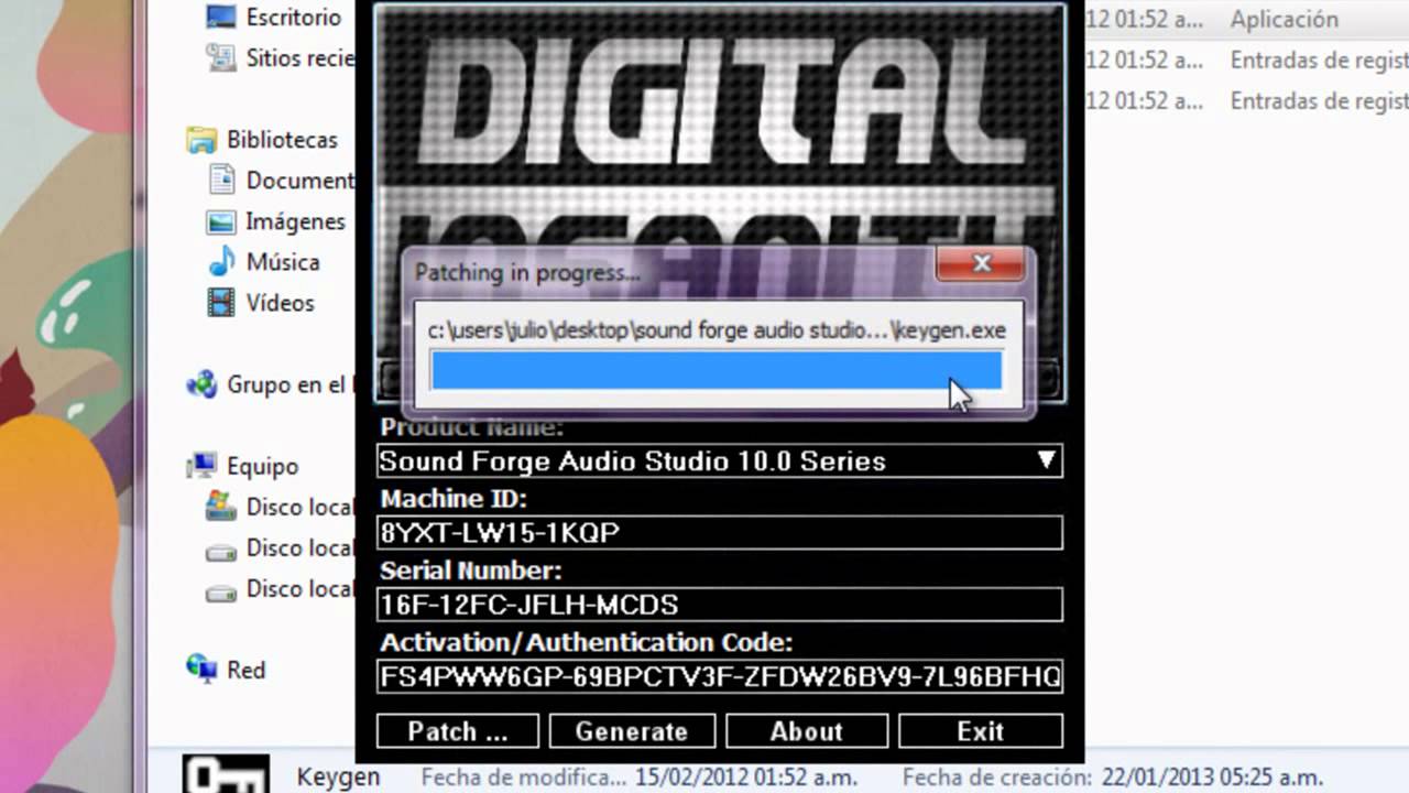 como activar Sound Forge Audio Studio 10.0(build 178)