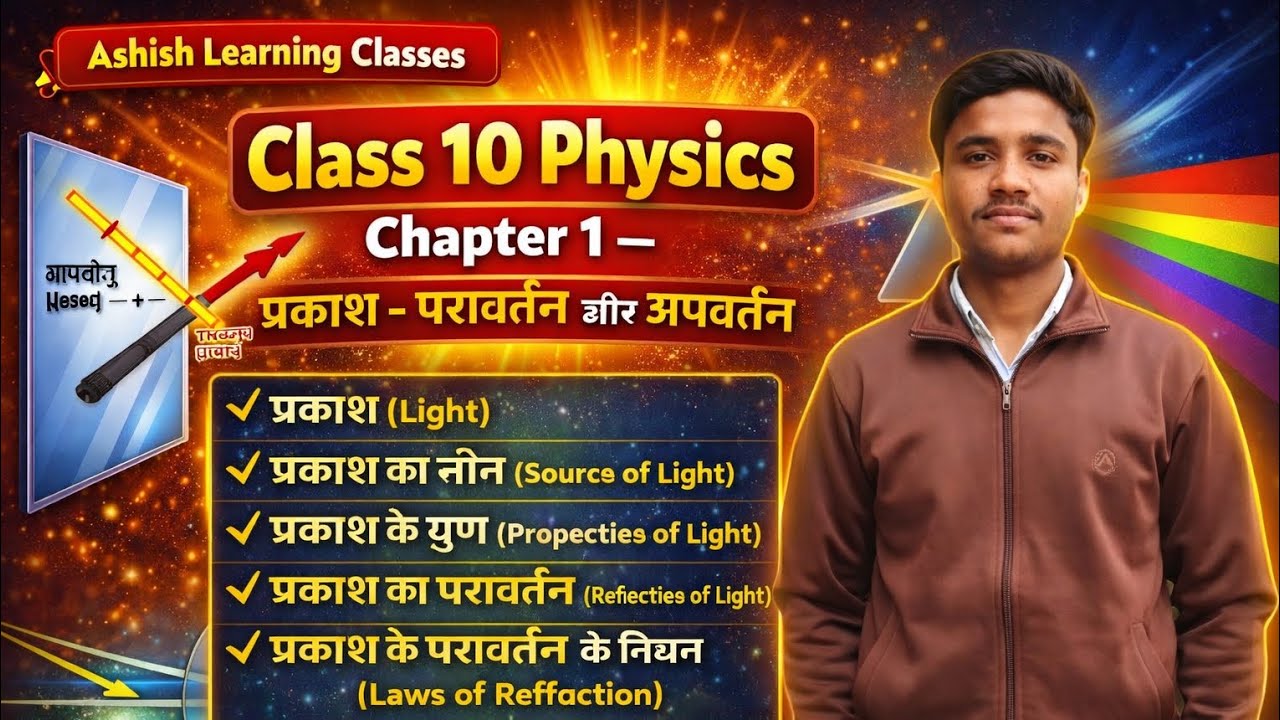 Class 10 Physics Chapter 1 | प्रकाश – परावर्तन और अपवर्तन | Reflection & Refraction|