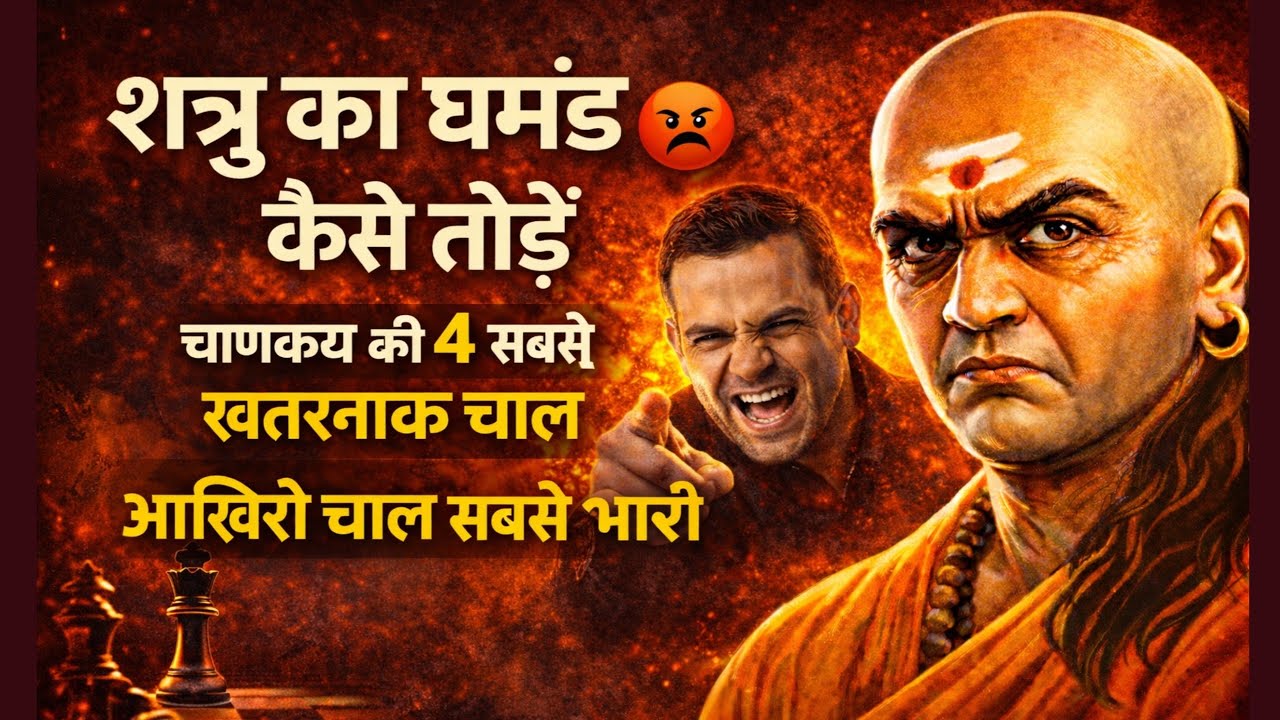 शत्रु का घमंड कैसे तोड़ें? 🫵 चाणक्य की 4 खतरनाक चाल | आखिरी चाल सबसे भारी | Chanakya Motivation