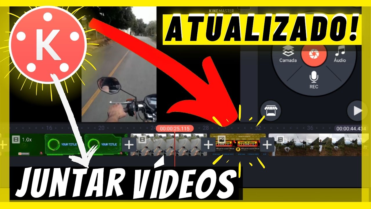 ✂️Como CORTAR e JUNTAR VÍDEOS EM UM SÓ NO KINEMASTER 2021 (Juntar vídeos pelo celular)