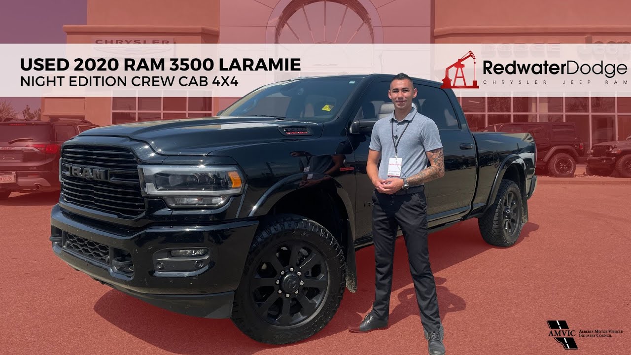 Used 2020 Ram 3500 Laramie Night Edition Crew Cab 4x4 | Stock # P1245 - Redwater Dodge