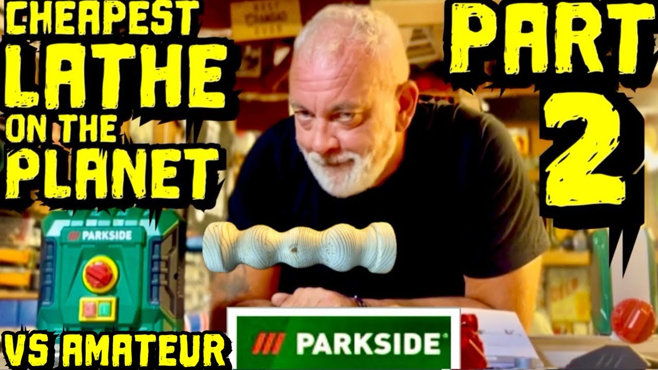 ТОКАРНЫЙ СТАНОК PARKSIDE - ОБРАБОТКА ДРЕВЕСНЫХ ОТХОДОВ ♻️ ПОДСВЕЧНИКОВ 😬😬