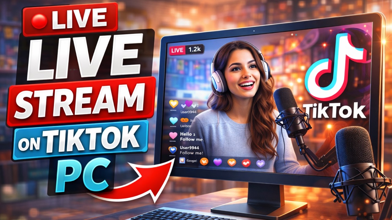 How To Livestream on TikTok PC (Go Live on Games or Desktop) TikTok Live Studio