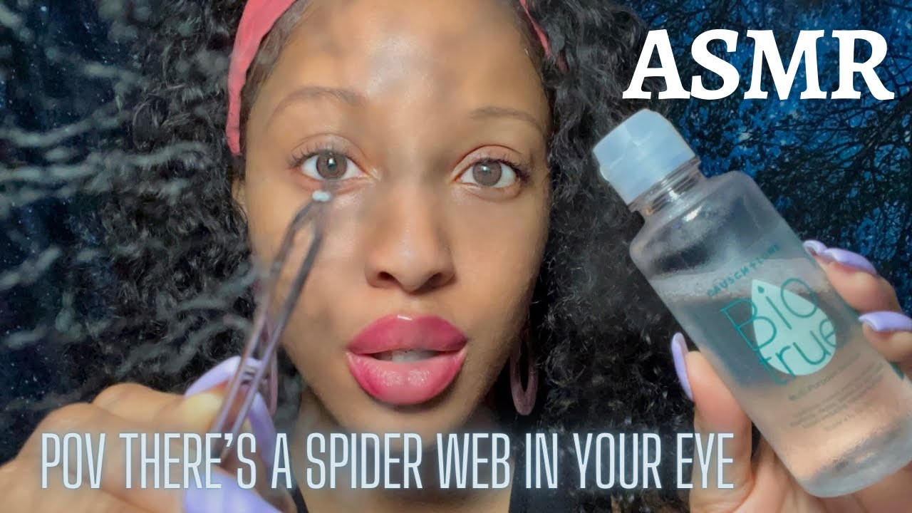 ASMR GETTING SOMETHING OUT OF YOUR EYE 👁️ 👈REALLY CLOSE Personal Attention | plucking sounds