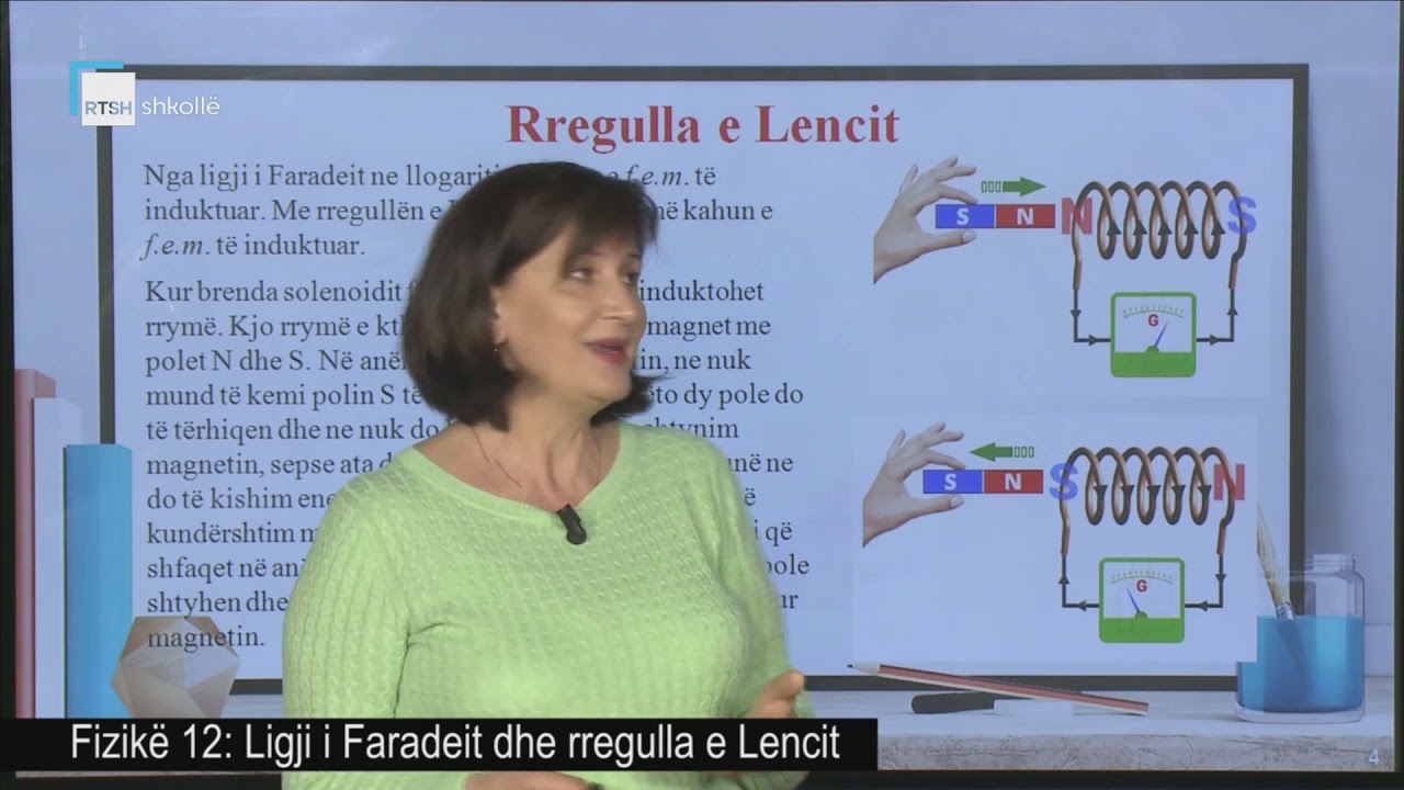Fizikë 12 - Ligji i Faradeit dhe rregulla e Lencit
