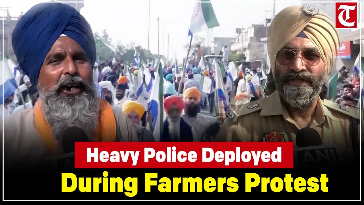 Farmers Protest At DC Office, Heavy Police Deployment; ADCP Harpal Singh Randhawa Reacts