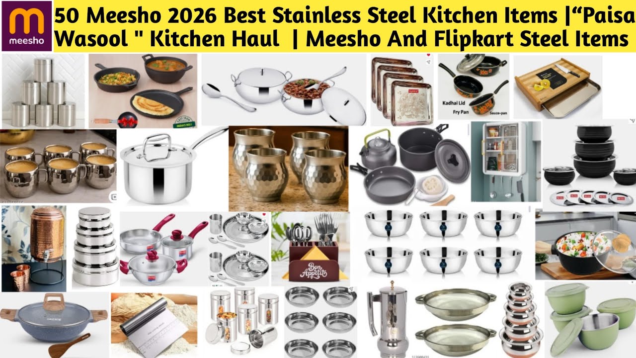 50 Meesho 2026 Best Stainless Steel Kitchen Items |“Paisa Wasool 
