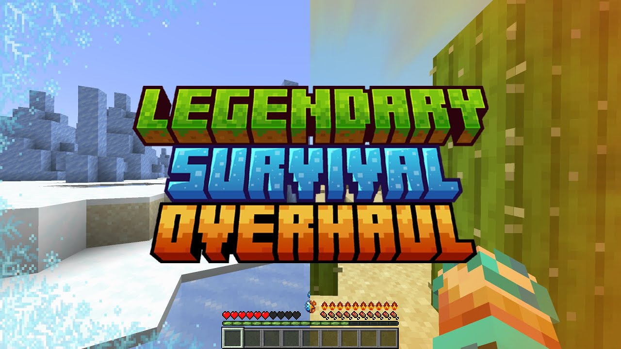 МОД НА ТЕМПЕРАТУРУ В МАЙНКРАФТ ► 100 дней 100 модов. Обзор мода Legendary Survival Overhaul #60