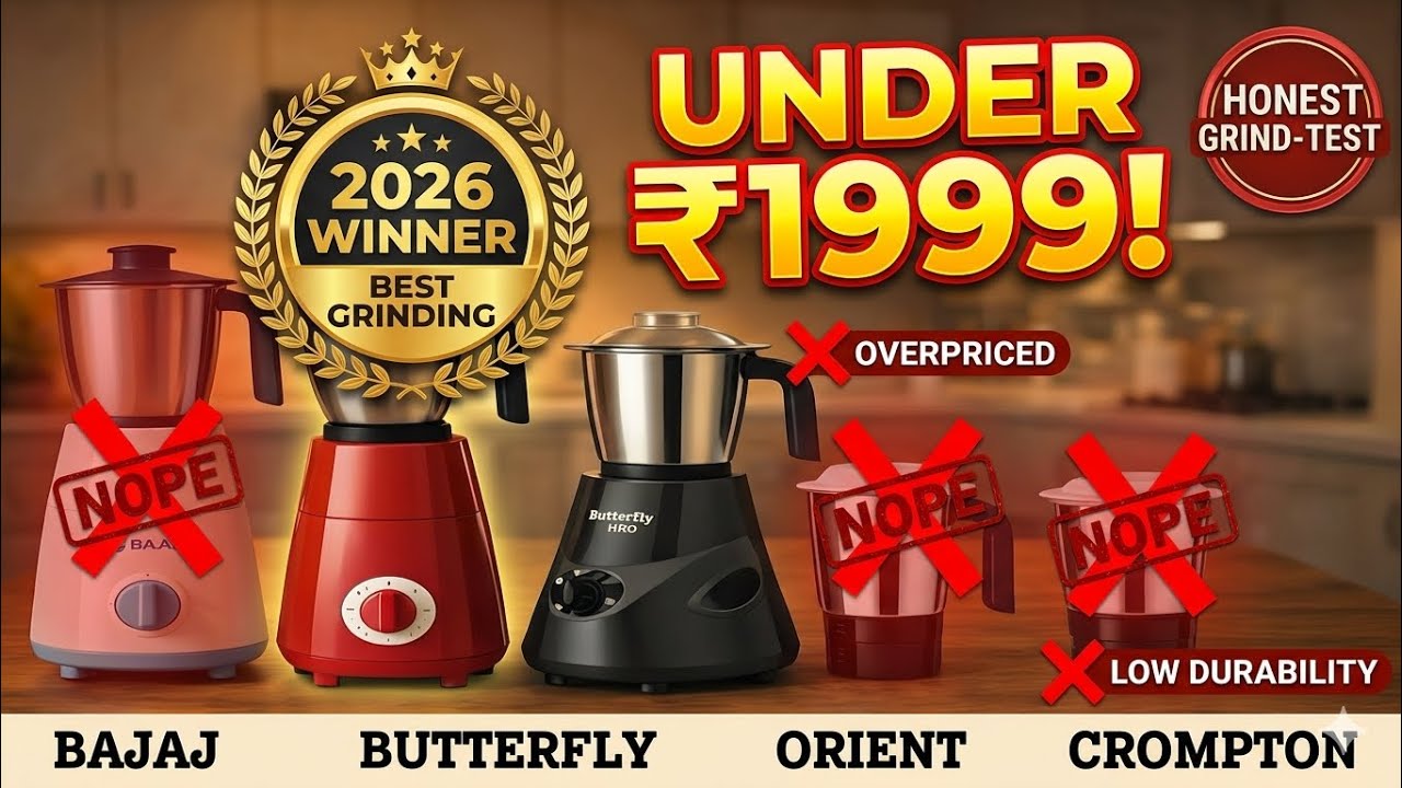 Best Mixer Grinders under 2000 in India 2026 | Bajaj vs Butterfly vs Orient vs Crompton