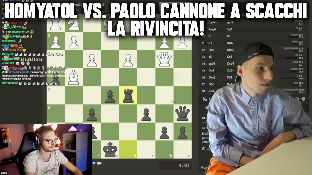 Homyatol vs Paolo Cannone a scacchi - la rivincita!  🤔