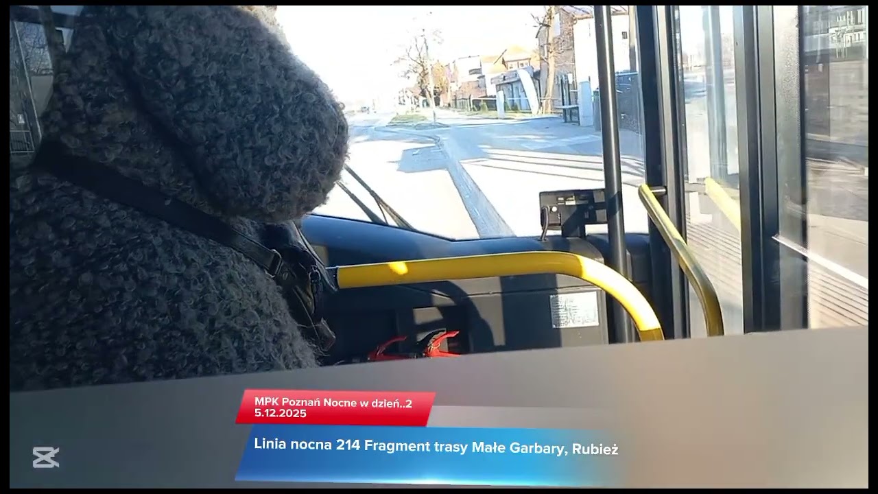 Linia nocna214 fragment trasy Małe Garbary,Rubież 25.12.2025