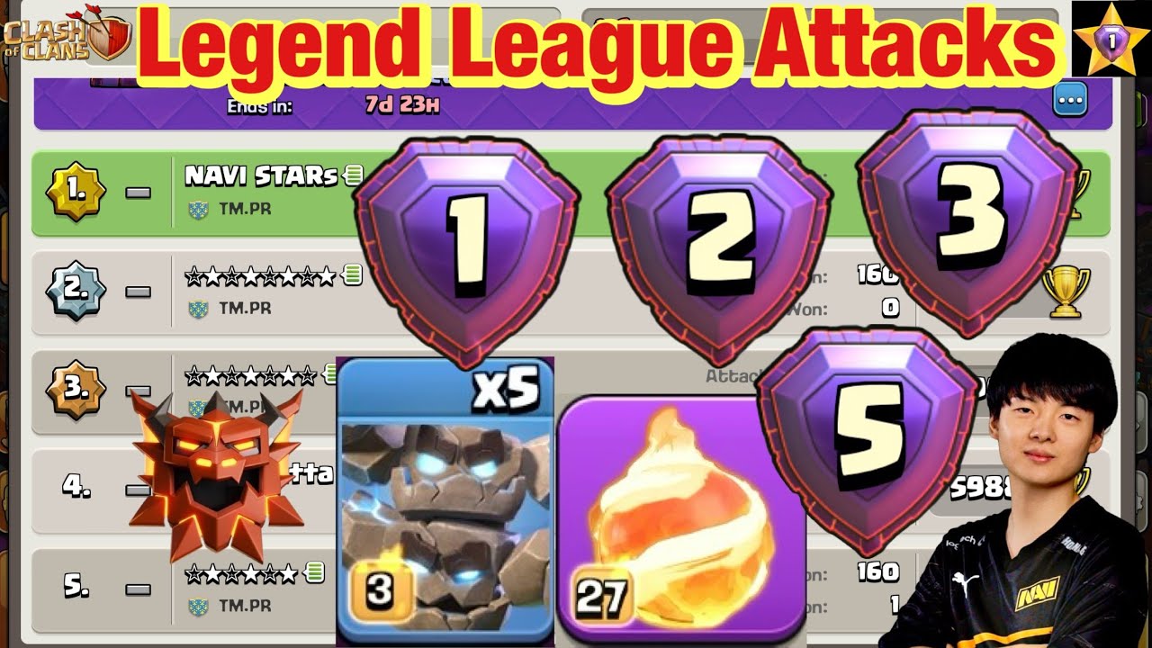 Legend League Attacks November Season Day20 FB METEOR GOLEM With Army Link